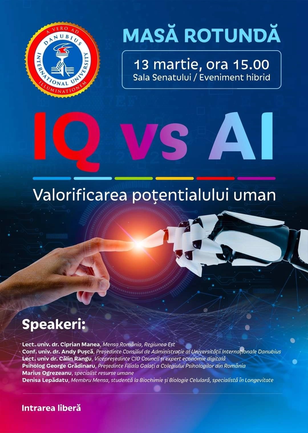 Masa rotunda cu tema IQ vs AI. Valorificarea potentialului uman