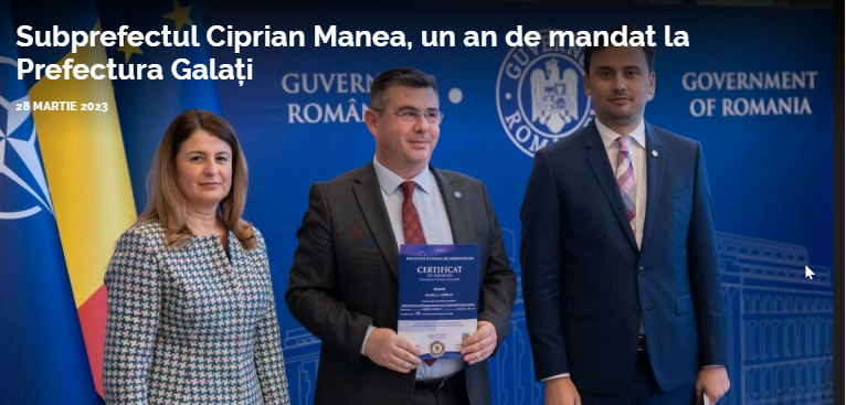 Un an de mandat la Prefectura Galați