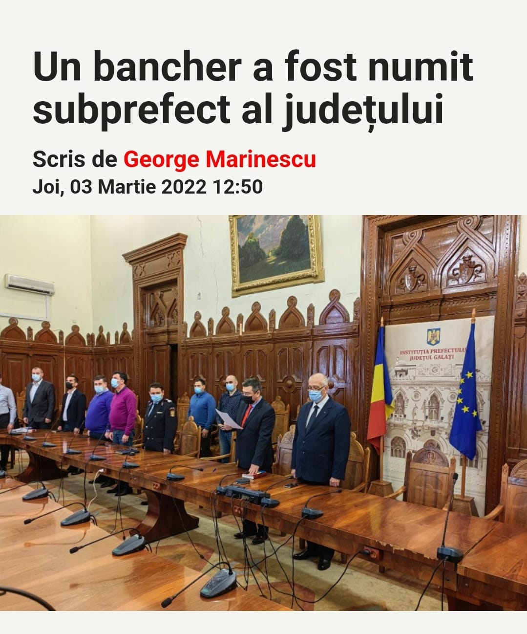 De la bancher la subprefect al Județului Galați