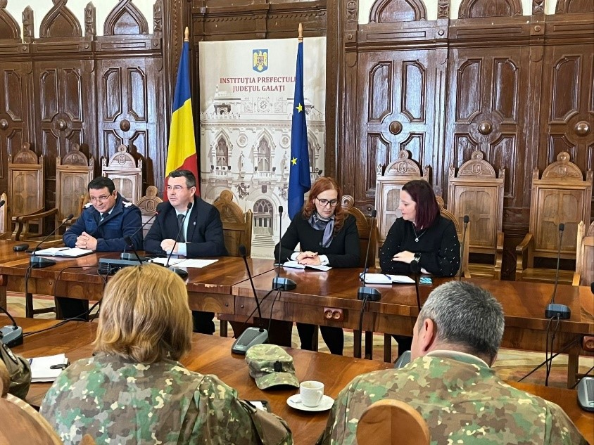 Întâlniri cu reprezentanți ai Ambasadei SUA în Romania, ai U. S. Army Civil Affairs 1814, dar si ai Batalionului 1 Cooperare Civil – Militara Cimic.